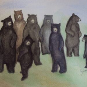 I Dream of Bears. 8x10 unframed print of original watercolor by Cynthia Greb